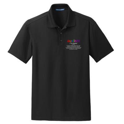 Autism Awareness Noun Definition Dry Zone Grid Polo