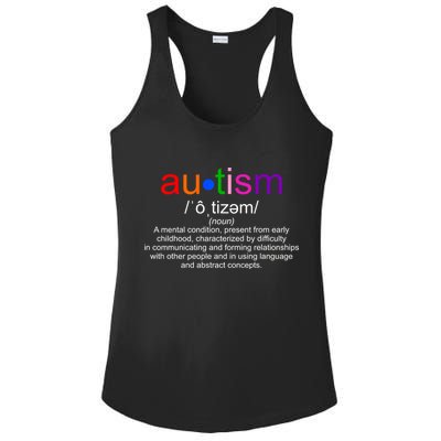 Autism Awareness Noun Definition Ladies PosiCharge Competitor Racerback Tank