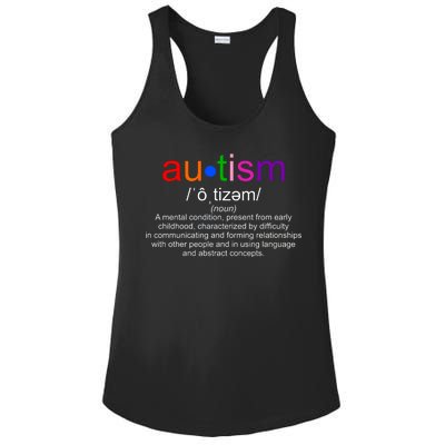 Autism Awareness Noun Definition Ladies PosiCharge Competitor Racerback Tank