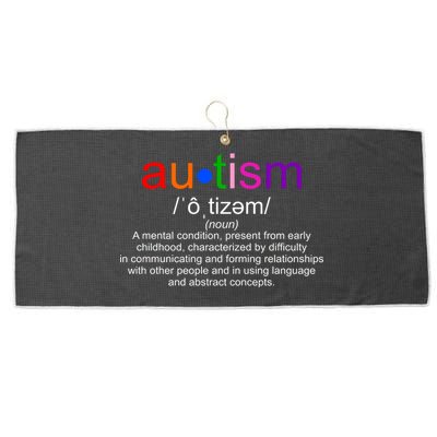 Autism Awareness Noun Definition Large Microfiber Waffle Golf Towel