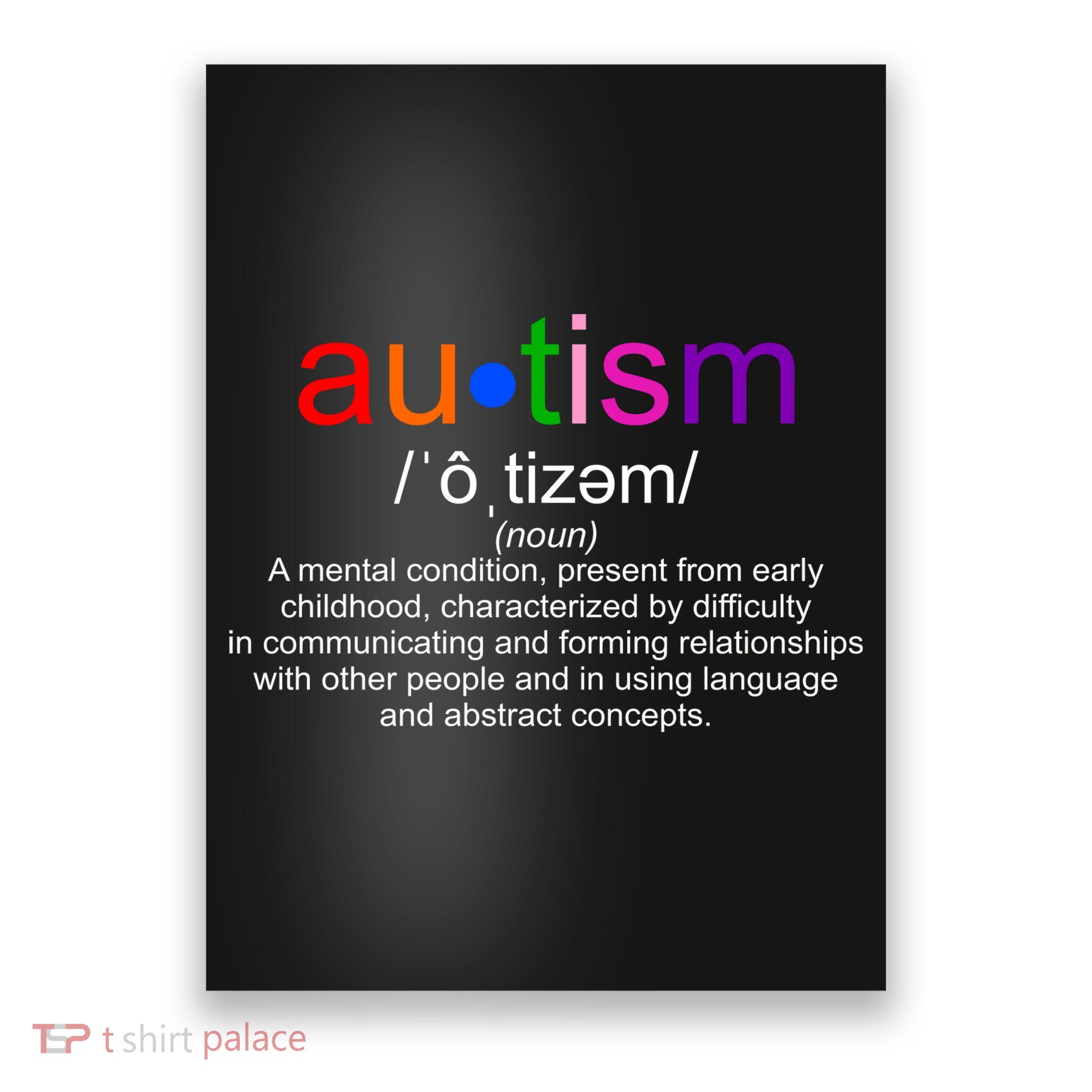 Autism Awareness Noun Definition Poster