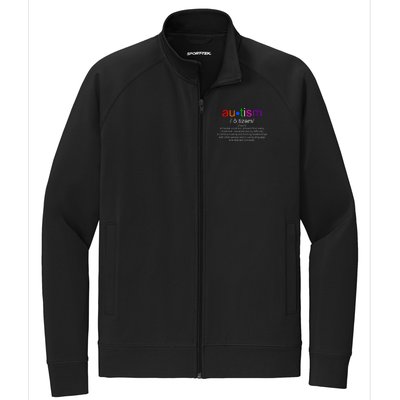 Autism Awareness Noun Definition Stretch Full-Zip Cadet Jacket