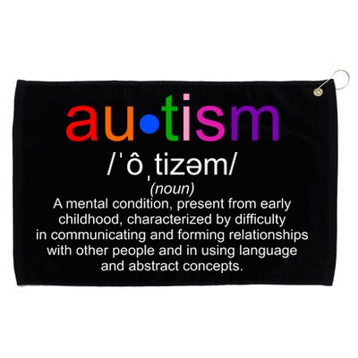 Autism Awareness Noun Definition Grommeted Golf Towel