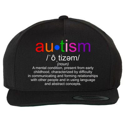 Autism Awareness Noun Definition Wool Snapback Cap