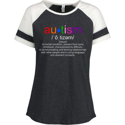 Autism Awareness Noun Definition Enza Ladies Jersey Colorblock Tee