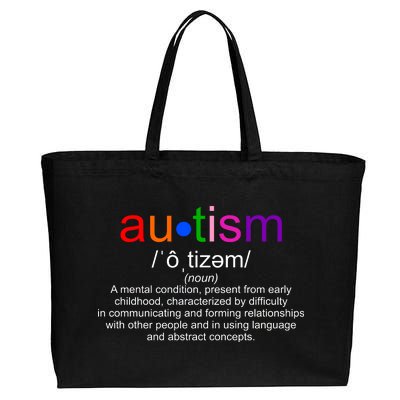 Autism Awareness Noun Definition Cotton Canvas Jumbo Tote