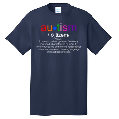 Autism Awareness Noun Definition Tall T-Shirt