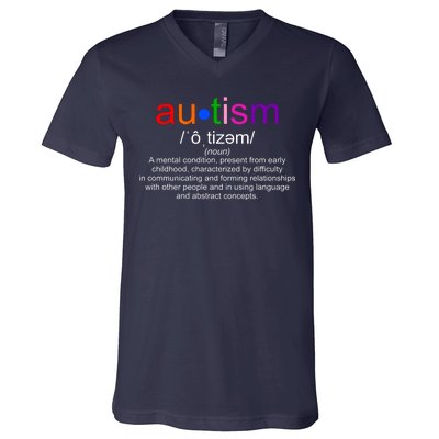 Autism Awareness Noun Definition V-Neck T-Shirt