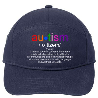 Autism Awareness Noun Definition 7-Panel Snapback Hat