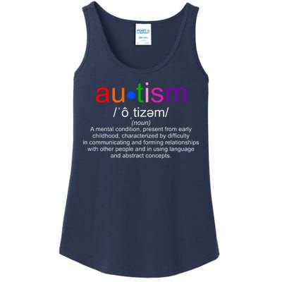 Autism Awareness Noun Definition Ladies Essential Tank