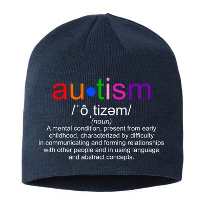 Autism Awareness Noun Definition Sustainable Beanie