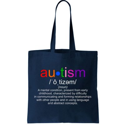 Autism Awareness Noun Definition Tote Bag