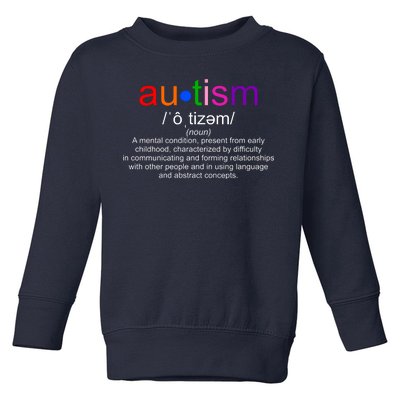 Autism Awareness Noun Definition Toddler Sweatshirt