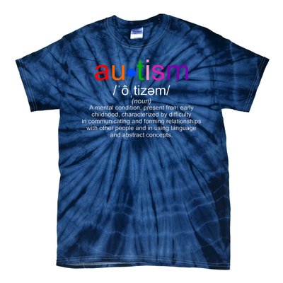 Autism Awareness Noun Definition Tie-Dye T-Shirt