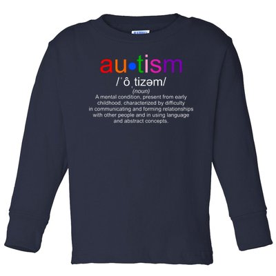 Autism Awareness Noun Definition Toddler Long Sleeve Shirt