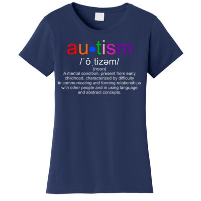 Autism Awareness Noun Definition Women's T-Shirt