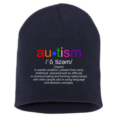 Autism Awareness Noun Definition Short Acrylic Beanie