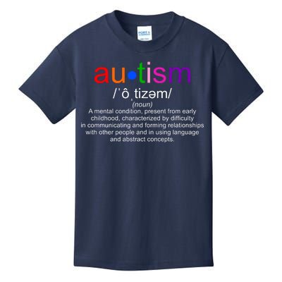 Autism Awareness Noun Definition Kids T-Shirt