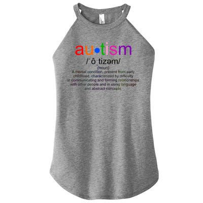 Autism Awareness Noun Definition Women's Perfect Tri Rocker Tank