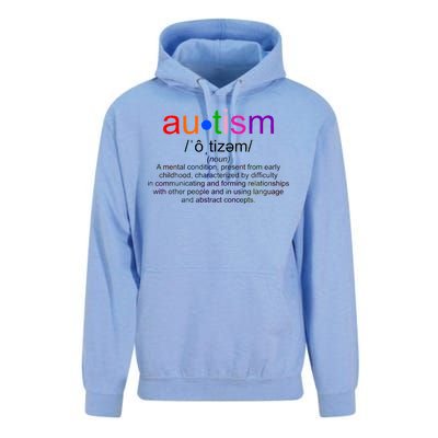 Autism Awareness Noun Definition Unisex Surf Hoodie