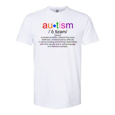 Autism Awareness Noun Definition Softstyle CVC T-Shirt