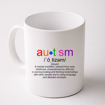 Autism Awareness Noun Definition Coffee Mug