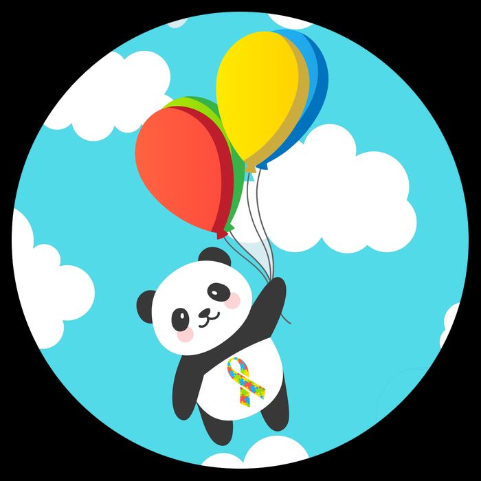 Autism Awareness Panda Bear City Backpack