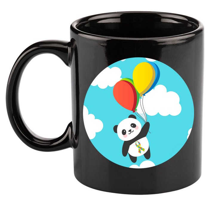 Autism Awareness Panda Bear 11oz C Handle Ceramic Mug