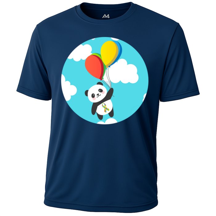 Autism Awareness Panda Bear Cooling Performance Crew T-Shirt