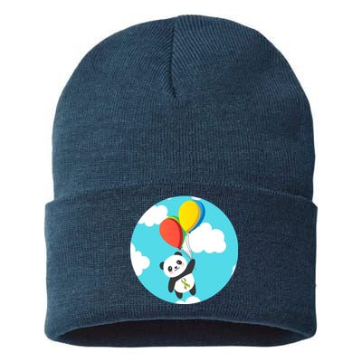 Autism Awareness Panda Bear Sustainable Knit Beanie