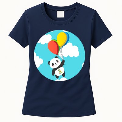 Autism Awareness Panda Bear Womens T-Shirt