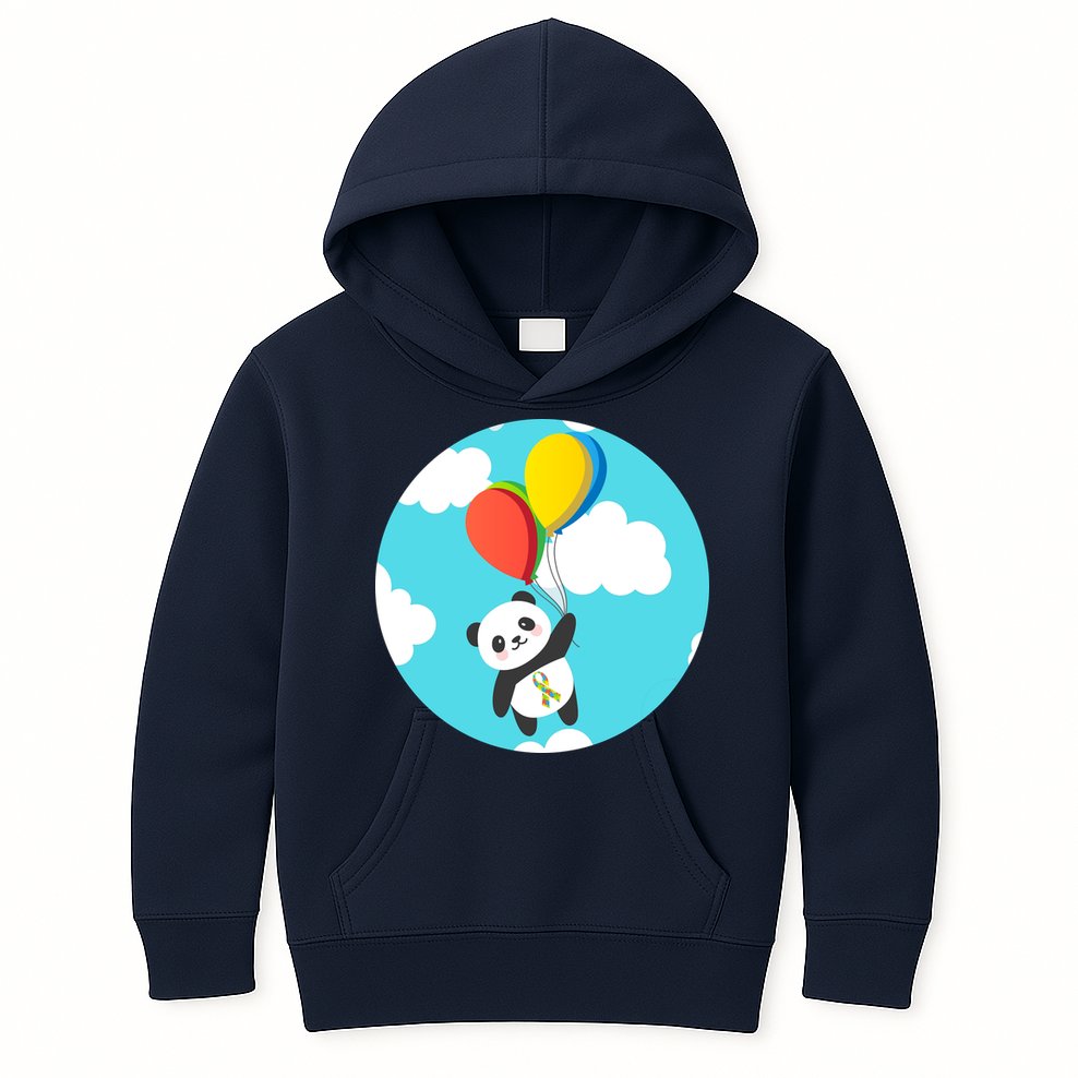 Autism Awareness Panda Bear Kids Hoodie