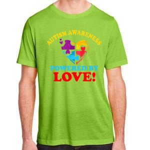 Autism Awareness Powered By Love Puzzle Heart Adult ChromaSoft Performance T-Shirt