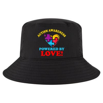 Autism Awareness Powered By Love Puzzle Heart Cool Comfort Performance Bucket Hat