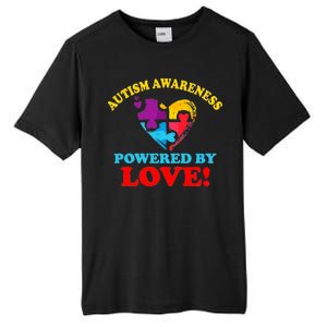 Autism Awareness Powered By Love Puzzle Heart Tall Fusion ChromaSoft Performance T-Shirt