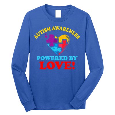Autism Awareness Powered By Love Puzzle Heart Long Sleeve Shirt