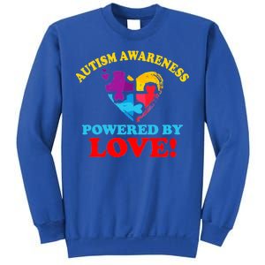 Autism Awareness Powered By Love Puzzle Heart Sweatshirt