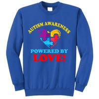 Autism Awareness Powered By Love Puzzle Heart Sweatshirt