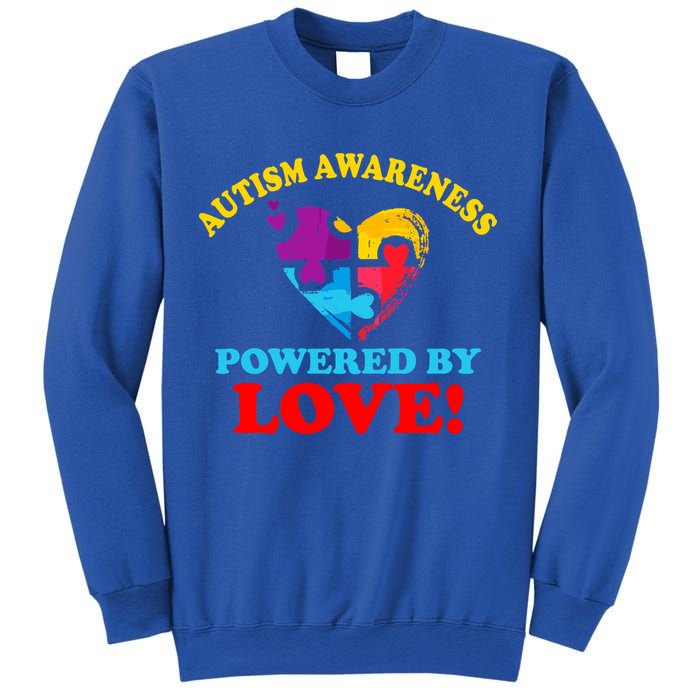 Autism Awareness Powered By Love Puzzle Heart Sweatshirt