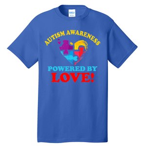 Autism Awareness Powered By Love Puzzle Heart Tall T-Shirt