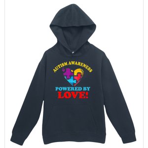 Autism Awareness Powered By Love Puzzle Heart Urban Pullover Hoodie