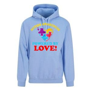 Autism Awareness Powered By Love Puzzle Heart Unisex Surf Hoodie