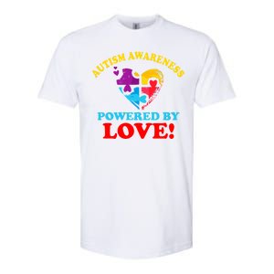 Autism Awareness Powered By Love Puzzle Heart Softstyle CVC T-Shirt