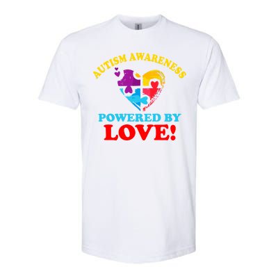 Autism Awareness Powered By Love Puzzle Heart Softstyle® CVC T-Shirt