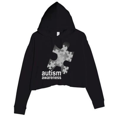 Autism Awareness Puzzle Crop Fleece Hoodie