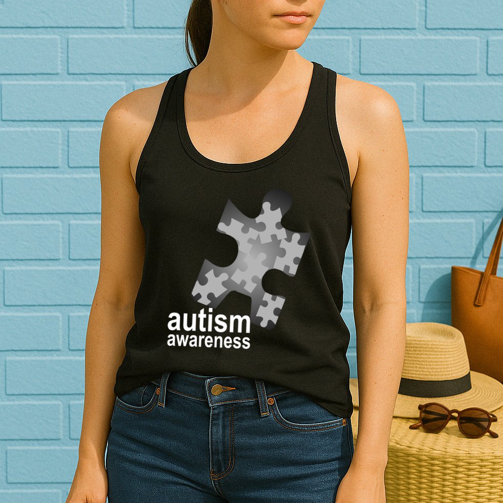 Autism Awareness Puzzle Womens Tank Top