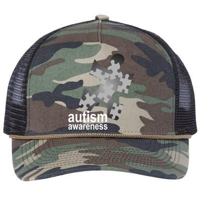 Autism Awareness Puzzle Retro Rope Trucker Hat Cap