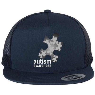 Autism Awareness Puzzle Flat Bill Trucker Hat