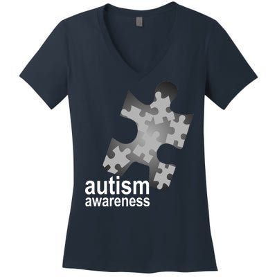 Autism Awareness Puzzle Women's V-Neck T-Shirt