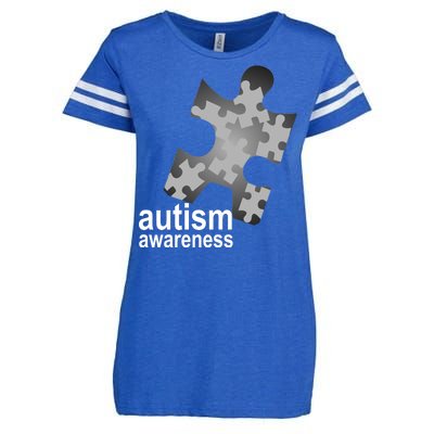 Autism Awareness Puzzle Enza Ladies Jersey Football T-Shirt